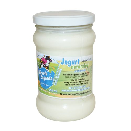 Aksamitny jogurt naturalny probiotyczny 330 ml - obrazek 2